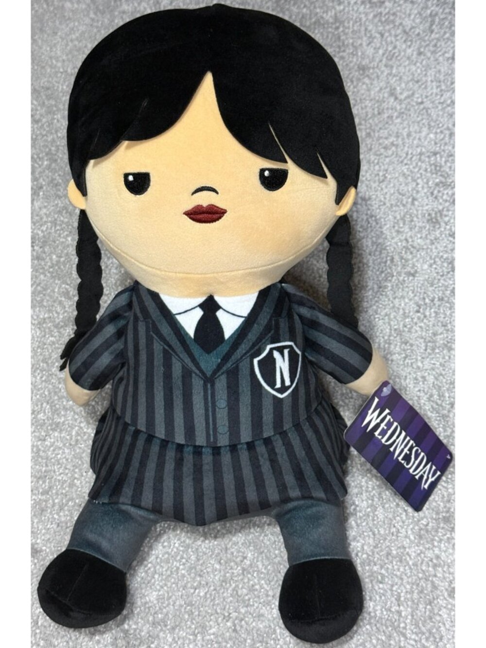Netflix Wednesday Addams Just Play 15.5 inch Plush Doll Weighted New